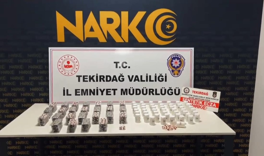 Tekirdağ’da Uyuşturucu Operasyonunda 5 Tutuklama Operasyonlarda, 5 bin 502 sentetik ecza hap, 113 gram bonzai