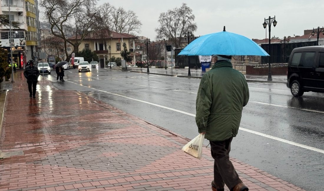 Tekirdağ’da Sağanak Etkili Oldu Yağışın gün boyunca sürmesi bekleniyor