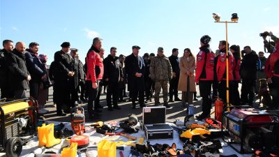Tekirdağ Valisi Recep Soytürk, AFAD İl Müdürlüğü tarafından Sahil Dolgu