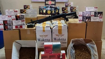 Tekirdağ’ın Çerkezköy ilçesinde tütün kaçakçılığına yönelik düzenlenen operasyonda büyük miktarda