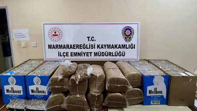 Tekirdağ’da gerçekleştirilen kaçak tütün operasyonunda büyük miktarda tütün ürünü ele