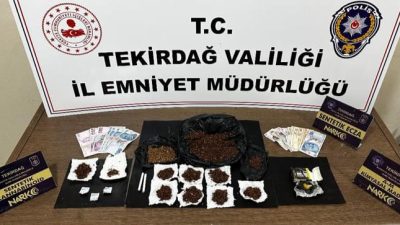 Tekirdağ’da uyuşturucu ile mücadele kapsamında düzenlenen operasyonlarda gözaltına alınan 9