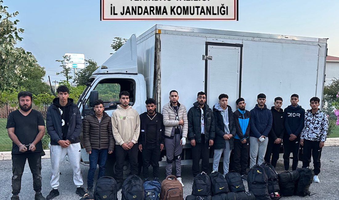 Tekirdağ’ın Ergene ilçesinde yasa dışı yollarla yurda girdiği belirlenen 13