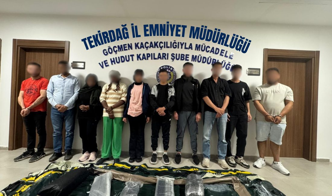 Tekirdağ’da 8 Düzensiz Göçmen Yakalandı Olayla ilgili 2 şüpheli tutuklandı