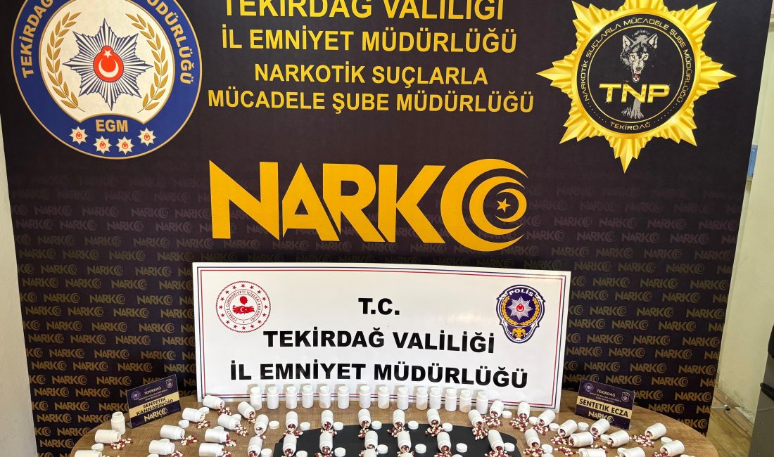 Tekirdağ’ın Çerkezköy ve Çorlu ilçelerinde düzenlenen uyuşturucu operasyonunda 6 kişi