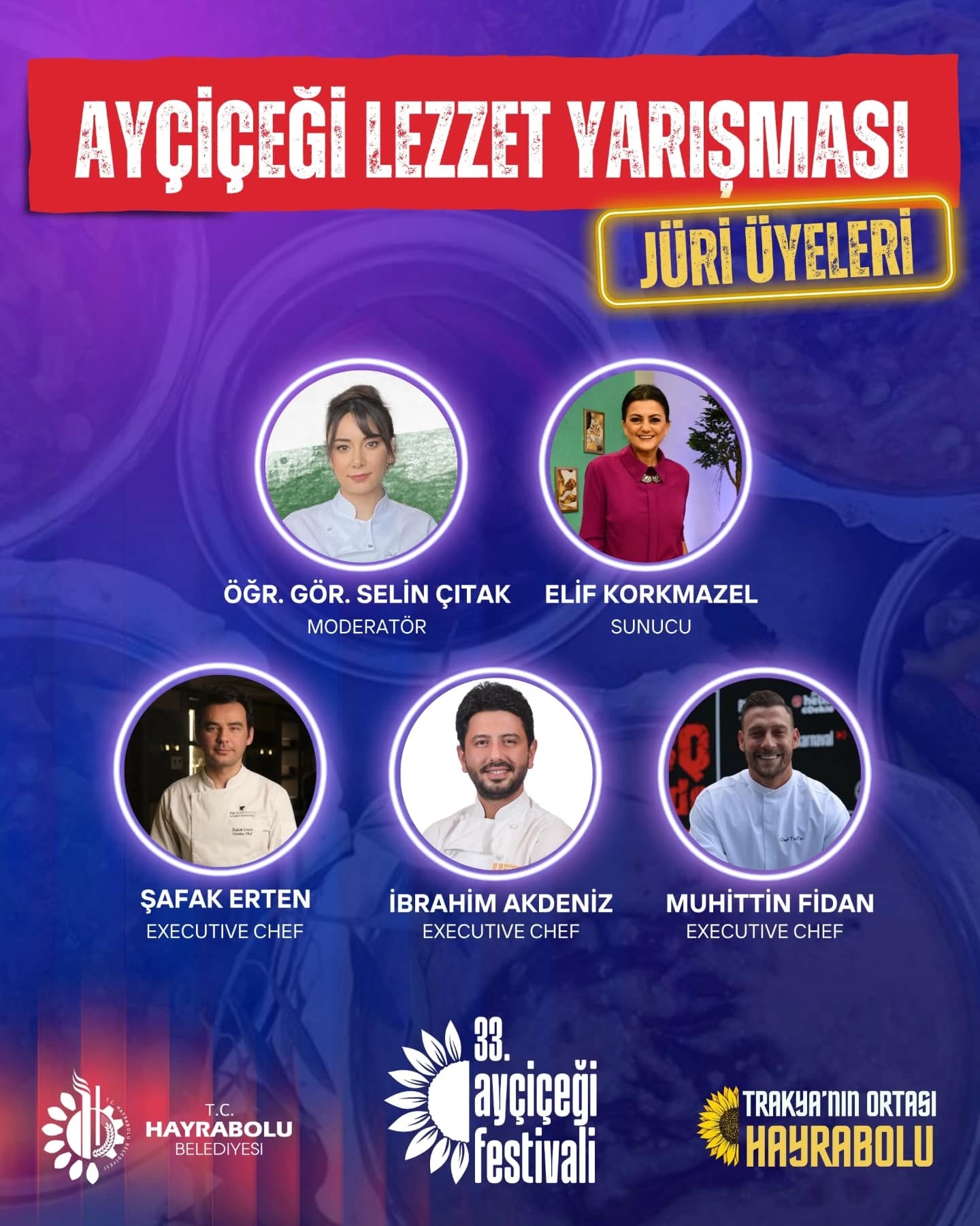 Tekirdağ’ın Hayrabolu ilçesi, 33’üncüsü düzenlenecek Ayçiçek Festivali kapsamında bu yıl