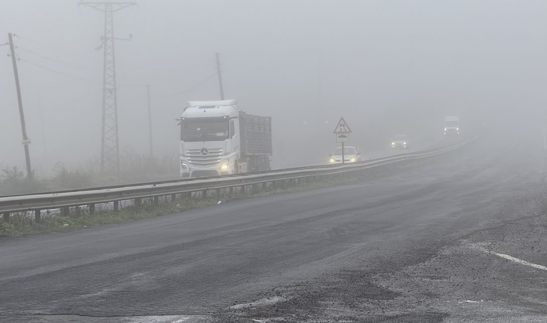 Tekirdağ’da Sis Etkili Oluyor Yer yer görüş mesafesi 50 metreye kadar düştü