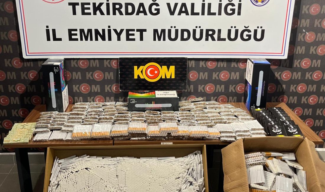 Tekirdağ İl Emniyet Müdürlüğü ekiplerinin il genelinde kaçakçılık faaliyetlerine yönelik