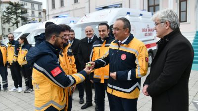 Sağlık Bakanlığı tarafından Tekirdağ’a tahsis edilen 6 ambulans, Tekirdağ Valiliği