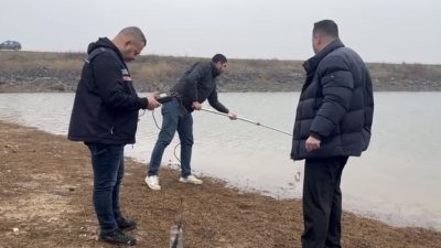 Tekirdağ’ın Hayrabolu ilçesinde bulunan Temrezli Göleti’nde su seviyesinin ciddi oranda