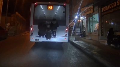 Tekirdağ’da yürekleri ağza getiren bir görüntü cep telefonu kamerasına yansıdı.