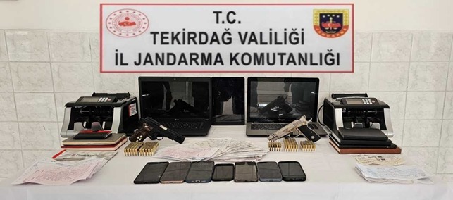 Tekirdağ merkezli yürütülen tefecilik soruşturması kapsamında iki ilde düzenlenen operasyonda