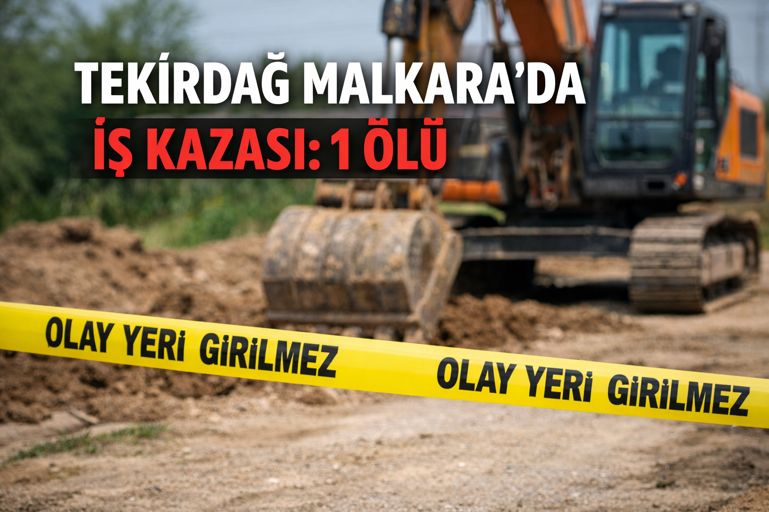 Tekirdağ’ın Malkara ilçesinde altyapı çalışması sırasında meydana gelen iş kazası