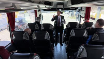 Tekirdağ’da Karayolu Trafik Haftası etkinlikleri kapsamında sürücülere direksiyon başında telefon