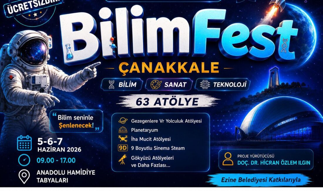 Bilim, keşif ve eğlence dolu üç gün yaşamak isteyen Tekirdağlılar