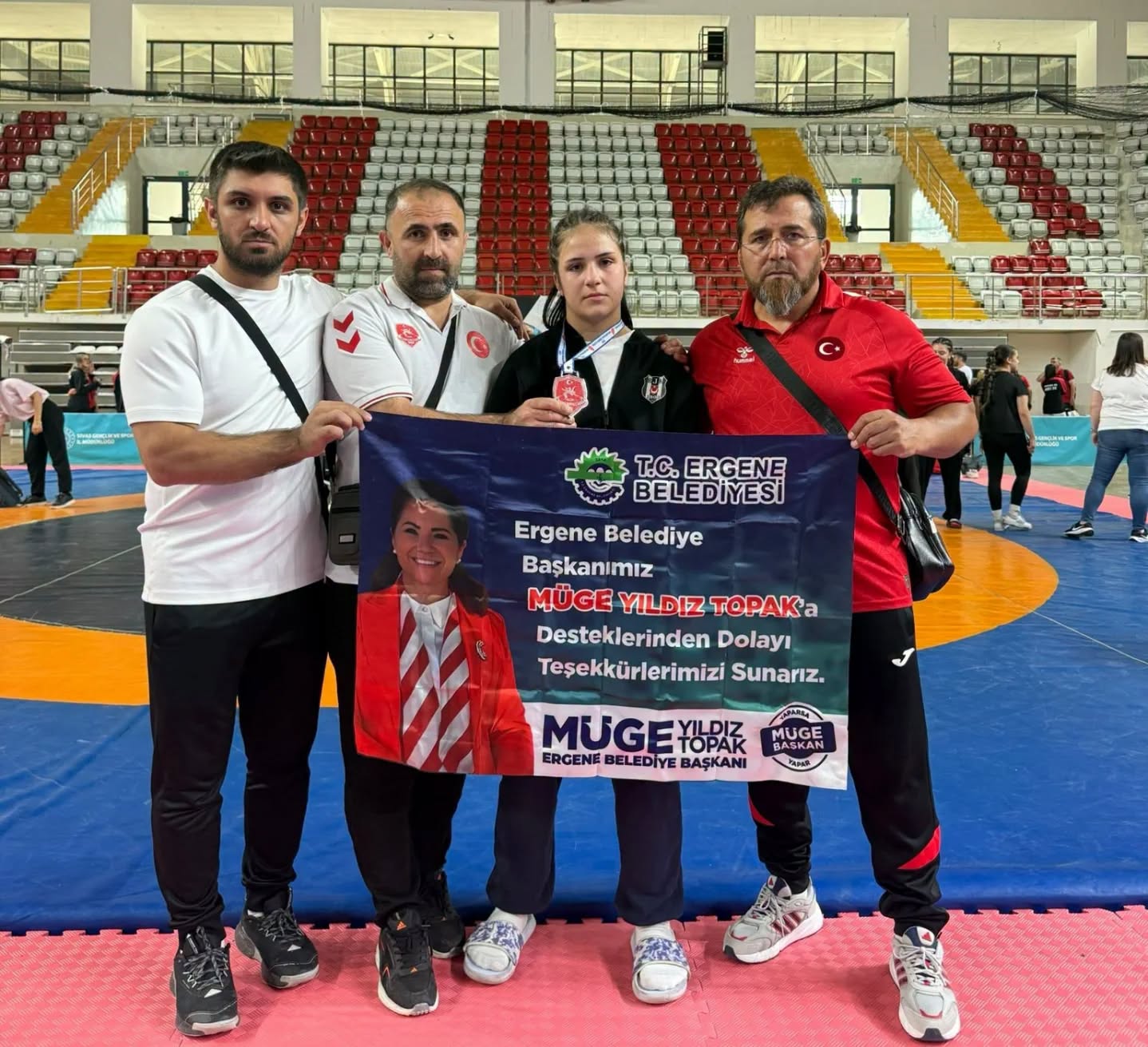  Sivas’ta gerçekleştirilen U17 Türkiye Güreş Şampiyonası’nda Ergeneli sporcu Esma Nur