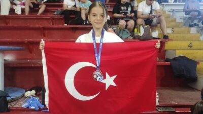 Kuzey Makedonya’da düzenlenen STRUGA OPEN Uluslararası Judo Turnuvası’nda mücadele eden